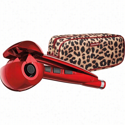 Babyliss Pro Nano Titamium Miracurl Styling Tool - Crimson With  Leopard Case