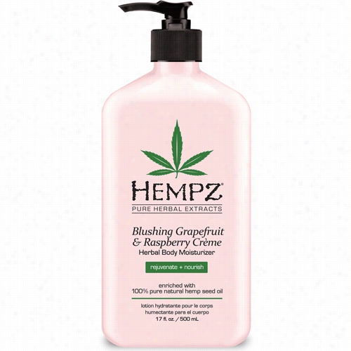 Hempz Blushhing Grapefru It & Raspberry Creme Hebal Body Moisturizer