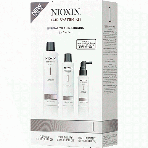 Noxin Sc Alp And Hair Care System 1 Kit For Normal To Thin-looking Fine Natural Hair