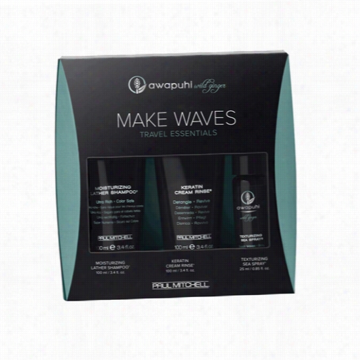 Paul Mitchell Awapuhi Wild Ginger Make Waves Travel Essentials Trio