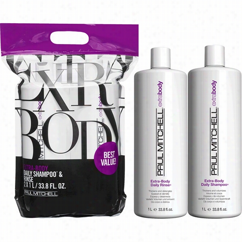 Paul Mitchell Extra-bodyy Shampoo & Rinse Liter Duo