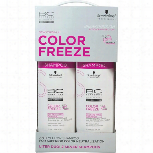 Schwarzkopf Professional Bc Bonacurecolor Freeze Silver Shampoo Liter Duo