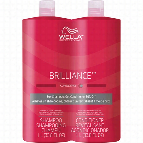 Wella Brilliance For Coarse Hair Liter Duo