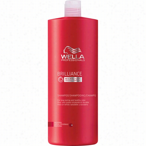 Wrlla Brilliance Shampoo For Fine To No Rrmal Colored Hair - Liter