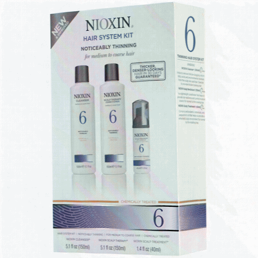 Nioxin  Scalp And Hair Care System 6 Kitt For Noticeably Thinning Medium-to-coase Natural/chemically Treated Hair