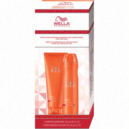 Wella Enrich For  Finne Hair Holiday Duo