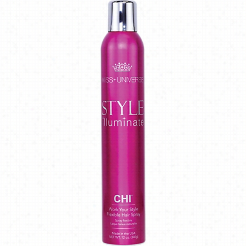 Chi Miss Unverse Style Illuminate Workk Your Style Flexible Hair Spray