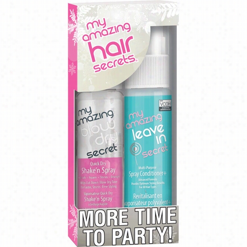 My Amazing Blow Dry Secret Shake'n Spray And Leave In Secret Spray Conditioner+ Mini Duo