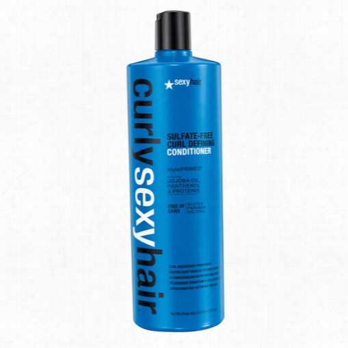 Sexy Hair Curly Sexyhair Sulfate-free  Curl Defhing Conditioner-33.8 Oz.