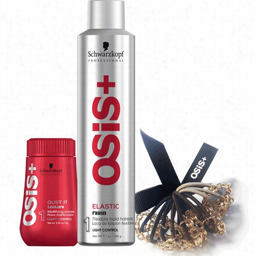 Schwarzkopf Professional Osis+ Dust Iit & Elastic Duo With Hair Ties