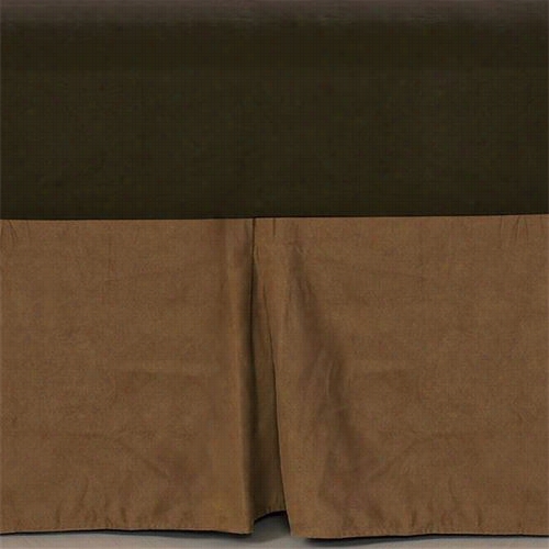 Hiend Accents Bs1002-kg-oc King Suede Bedskirt In Dark Imbrown