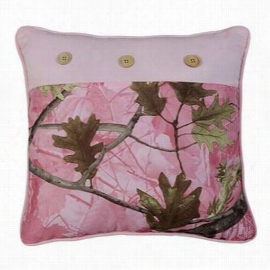 Hiend Accents Cm1002p1 Pink Camo Accent Pillow In Pink/green