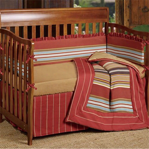 Hiend Accents Cs4060 Baby Calhoun 3 Piece Crib Set In Red Multi