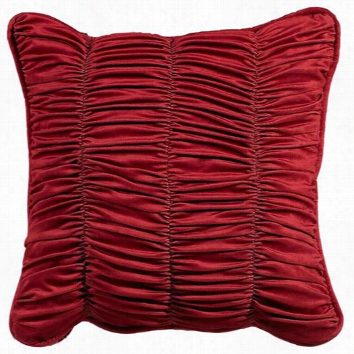 Hiend Accents Fb3838p2 Lorenza Rust Ic Coll Shirred Velvet Pillow In Red/gold