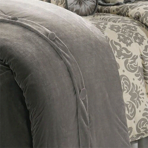 Hied Accents Fb3840du-sk-oc Kerr Ington King Velvet Duvet In Grey