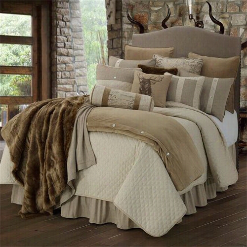 Hiend Accents Fb3900-sq-sn Fairfield 92" X 96" Queen Coverlet Sdt In Natural