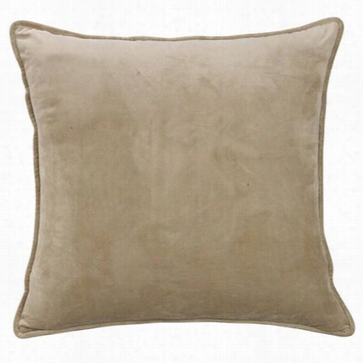 Hiend Accents Fb3900e1 Fairfield Velvet Euro Sham In Beige