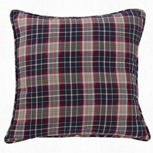 Hiend Accents Lg1819e1 South Haven Plaid Euro Sham In Blue