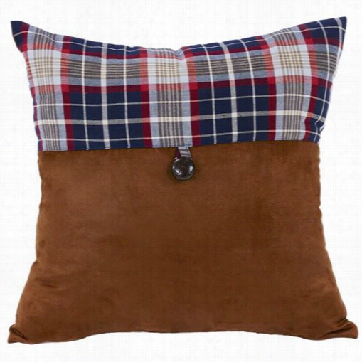 Hiend Accents Lg1819p2 South Haven Plaid Envelope Pillow In Blue/brown