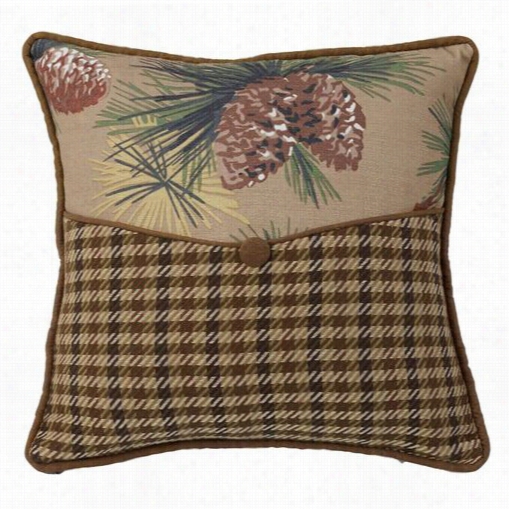 Hiend Accents Lg1880p4 Crestwoo Pinecone Envelope Pillow In Tan/green