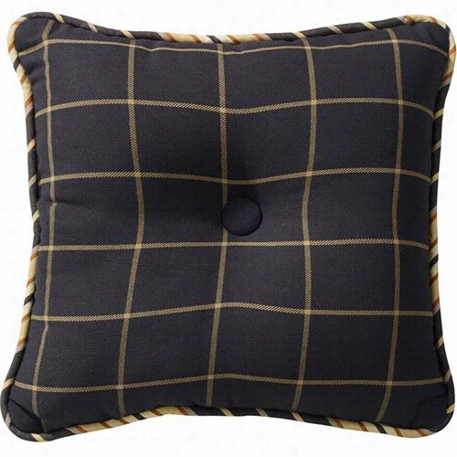 Hiend Accents Lg1890p2 Ashbury Windowpane Tufted Pillow In Black