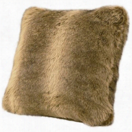 Hiend Accents Pl4001-os-wf Faux Fur Wolf Pillow In Wolf