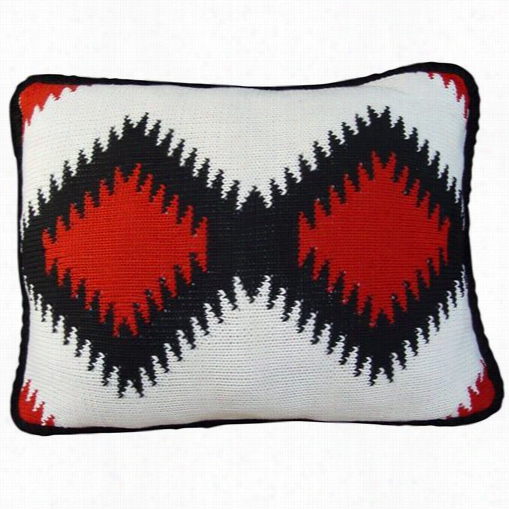 Hien Accents Pl5001 Dakota Hans Knitted Pillow In Red/black