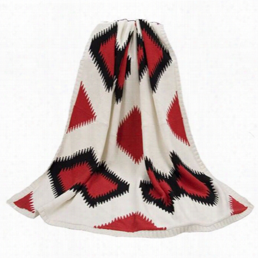 Hiend Accents Tr5001-os-oc Dakota Knitted Throw In Red/black