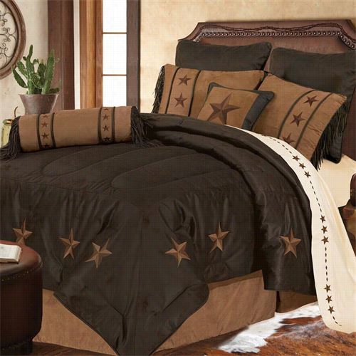 Hiend Accents Ws2018-sq-ch Laredo 96" X 96" Queen Comforter Set