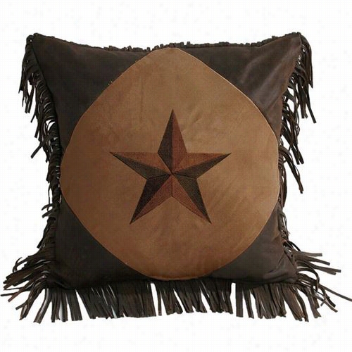 Hiend Accents Ws2018p5-osd-t Laredo 18" Xx 18"embroidered Star Pillow