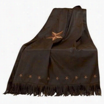 Hiennd Accents Ws2018th-os-ch Laredo 5&0quot;  X 60" Embroidered Star Throw In Chocolate