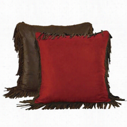 Hiend Accents Ws4005es Rodeo Uero Sham In Red/brown Wiht Fringee