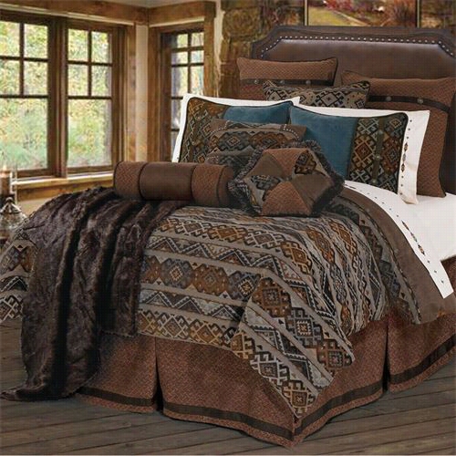 Hiend Accents Ws4007-tw-oc Rio Grande Twin 5 Piece Duvet Set In Blue/brown