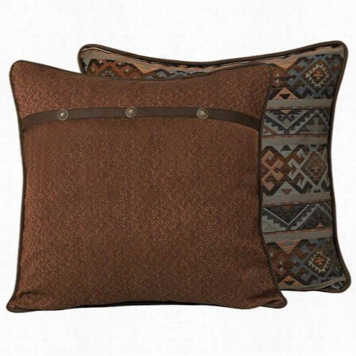 Hiend Accents Ws4007es Rio Grande Euroo Sham Brown Accent Fabric And Southwestern Print