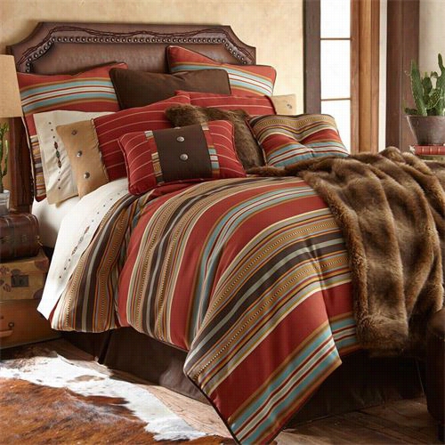 Hiend Ac Cents Ws4060-sq-o Ccalhoun 92" X 96" Queen Comforter Set In Red Multi