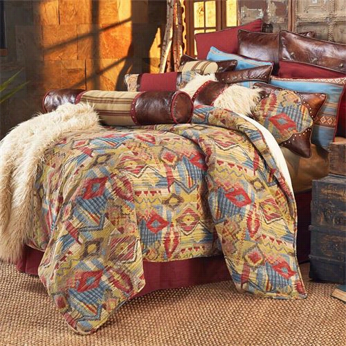 Hiend Accents Ws4066-tw-oc Ruidoso Twin 3 Piece Comforter Set In Multi/turquoise