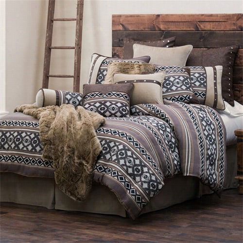 Hiend Accents Ws4078-tw-oc Tucson Doubled 4 Piece Comforter Set In Taupe/black