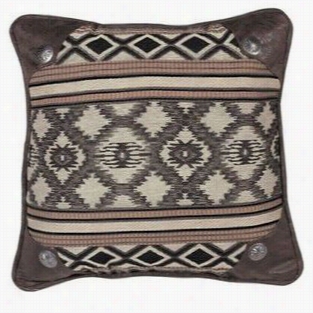 Hjed Accents Ws4078p1 Tucskn Square Patterned Pillow In Taupe/black