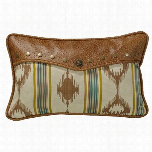 Hiend Accents Ws4082p1 Ala Mosa Envelo Pe Pillow In Ivory  Multi With Faux Leather And Stud Details