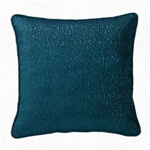 Hiend Accents Ws40822p2 Alamosa Teal Chenille Leopard Pillow In Teal