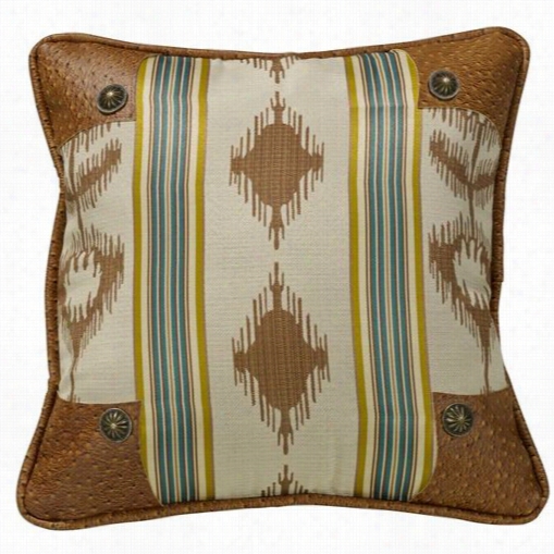 Hiend Accents S4082p3 Alamosa Square Pillow In Ivory Multi