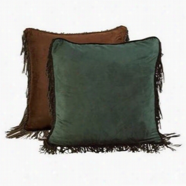 Hiend Accents Ws4182es Las Crus Es Ii Fringed Euro  Sham In Copper/turquoise