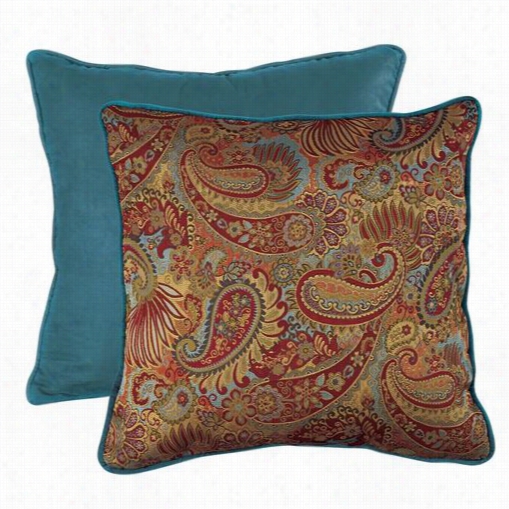 Hiend Acce Nts Ws4287e1  San Angelo Paisley  Euro Sham In Multi/teal