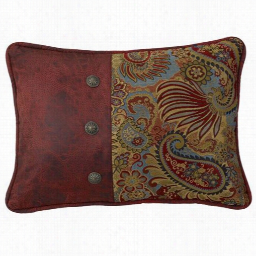 Hiend Accents Ws4287p 4san Angelo 16" X 21" Paisley Pillow In Multi/red