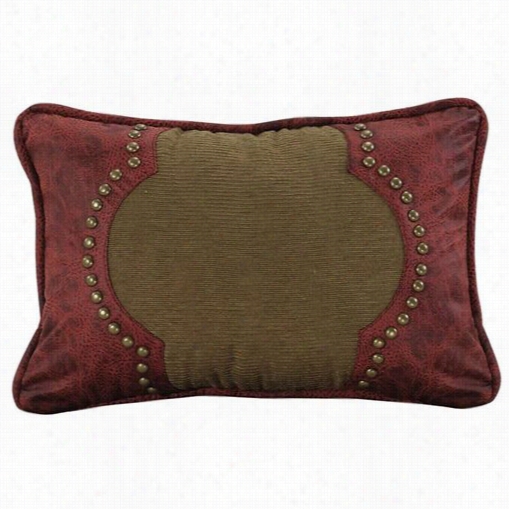 Hiend Acents Ws4287p6 San Angelo 12" X 18"  Letaer Pillow In Tan With Red