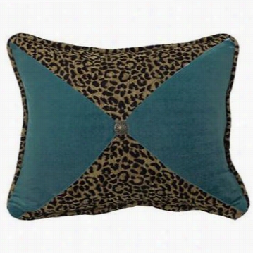 Hiend Accents Ws42878p San Angelo 16" X 21&quo; Pillow In Leopard/teal