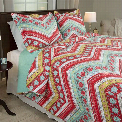 Lavish Home 66-10037-t 2piece Zina Quilt Set