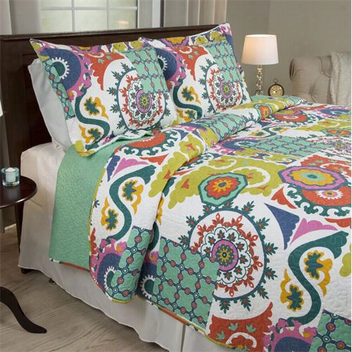 Lavish Home 66-10038-t 2 Iece Sybil Quilt Set