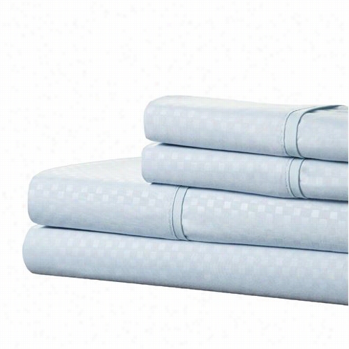 Lavish Home 66-90-f-bl Ejbossed Sheet Set In Blue