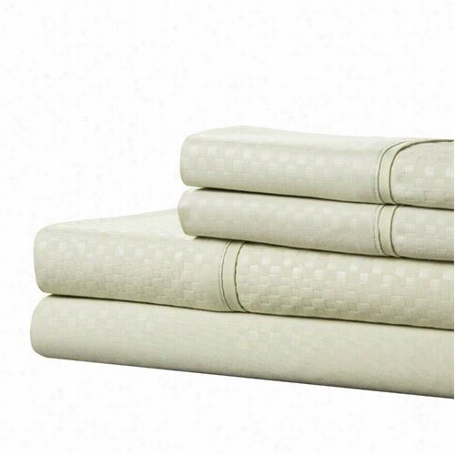 Lavish Home 66-90-f-s Embosssed Sheet Set In Sage